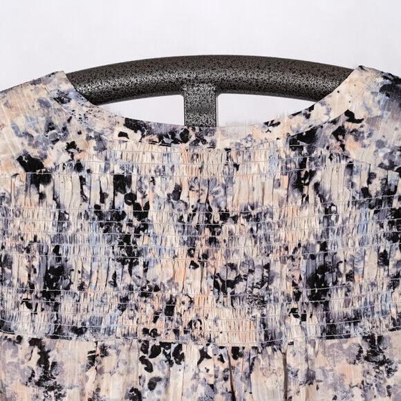 Rose & Olive Women's Textured Tunic Top 1X Lightweight Flowy Abstract Blue Peach - Picture 5 of 7